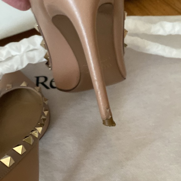 Auth. Valentino Rockstud Heels. Sz. 36. Nude. - Picture 5 of 14